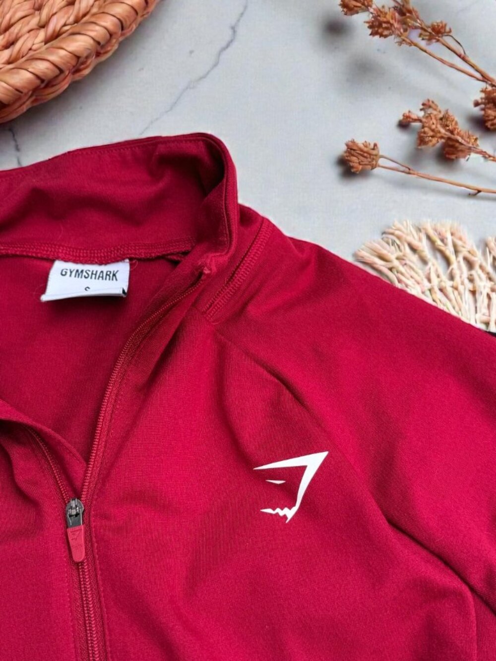 Gymshark Women's Size Small Burgundy Red Training Zip Up Jacket - Picture 4 of 8